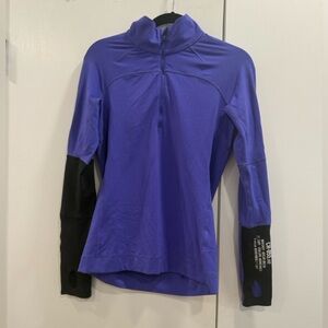 ❤️women’s long sleeve zip up | Purple and Black CrossFit workout top